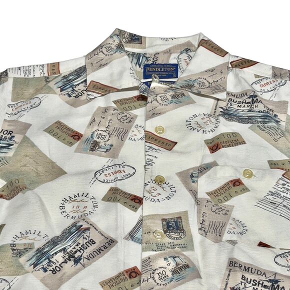 Pendleton Biscayne Bermuda Hawaiian Style Shirt Mens Size Small Short Sleeve - Picture 2 of 7